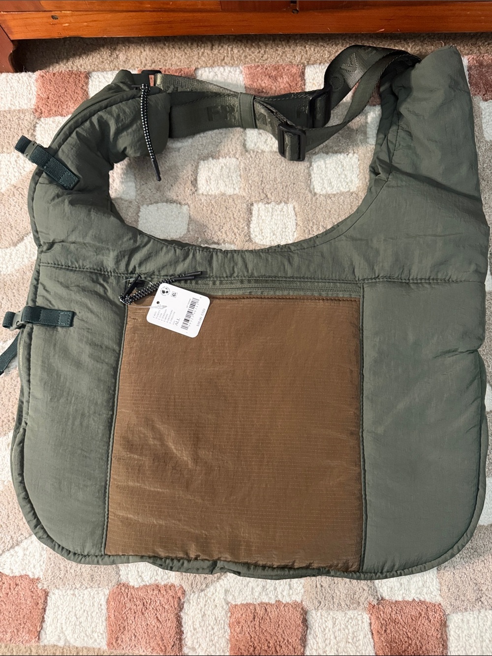 NWT- Free People Movement- Green Shoulder Bag/Vest